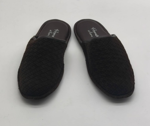 Тапочки мужские Homers SUEDE FONDENTE NAPA TONO 13567R коричневые фото 2