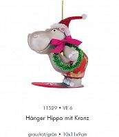 Игрушка елочная Giftcompany HIPPO MIT KRANZ