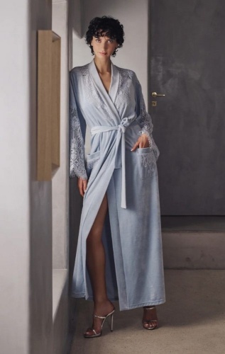 Халат Marjolaine BRANDA 5BRA2201 0062 Acier голубой Халат Marjolaine BRANDA 5BRA2201 0062 Acier голубой