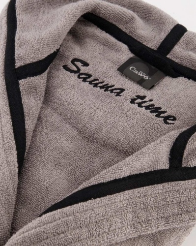 Халат мужской с капюшоном Cawo 833 (79 stein серый) фото 7