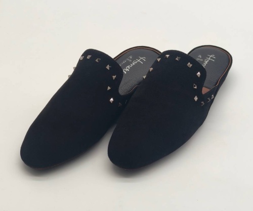 Тапочки женские Homers SUEDE BLACK 22277 черные фото 2