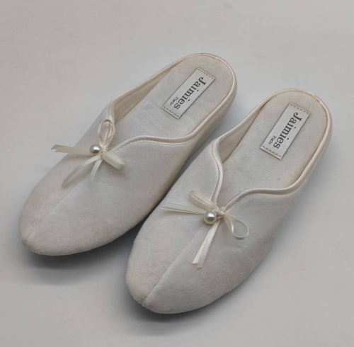 Тапочки Jaimies NATHALIE mule PERLE молочные фото 6