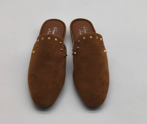 Тапочки женские Homers SUEDE AVELLANA 22277 бежевые фото 6
