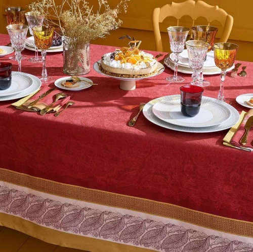 Скатерть Garnier-Thiebaut ALEXANDRIA RUBIS - 174x364 Артикул: 79987 DolceNoce фото 5