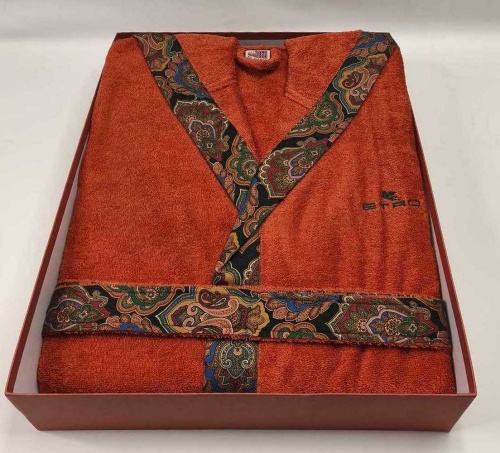 Халат с капюшоном Etro 7PLIES AV800 X0810 orange оранжевый фото 3