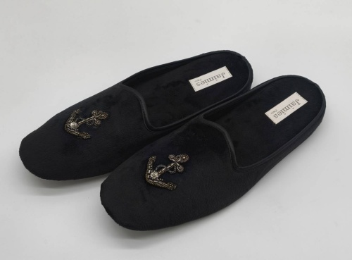 Тапочки Jaimies KARL mule HOMME MOTIF черные фото 3