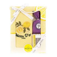 Набор подарочный Maison D`or TRIO yellow - полотенце желтое 50x70 + мыло 100 гр + саше