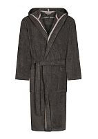 Халат мужской с капюшоном Cawo 833 (77 bazalt темно-серый)