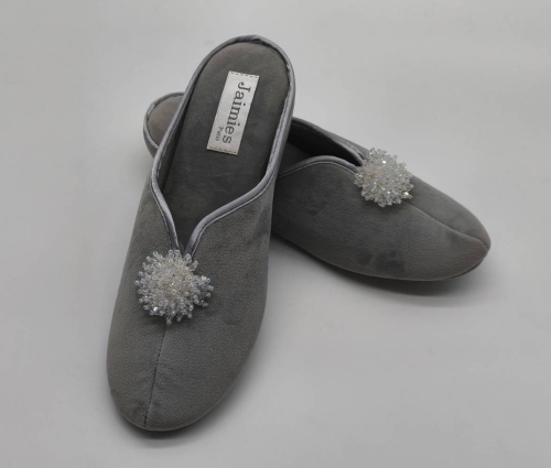 Тапочки Jaimies NATHALIE mule ECLAT DE LUNE grey серые фото 3