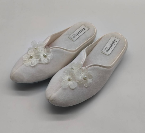 Тапочки Jaimies NATHALIE mule SPRING молочные фото 5