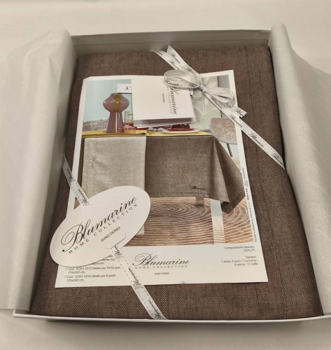 Скатерть Blumarine SORGENTE 170х280 цвет коричневый coffee Артикул: 93737 DolceNoce фото 3