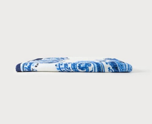 Полотенце Etro POSITANO AK114 X0883 stampa blu белое с синим 100х180 Артикул: 69992 DolceNoce фото 2