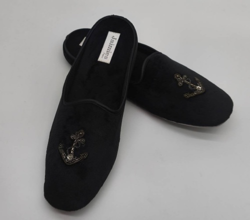 Тапочки Jaimies KARL mule HOMME MOTIF черные фото 5