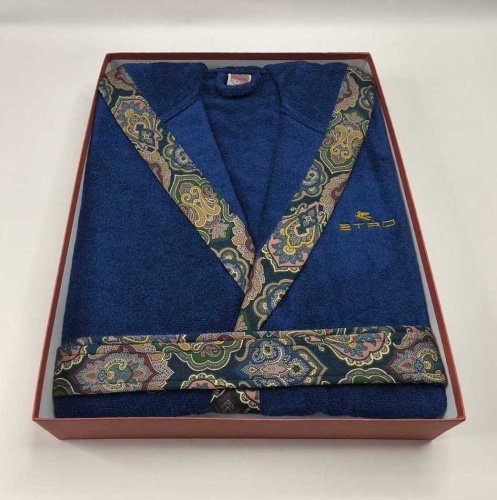 Халат с капюшоном Etro 7PLIES AV800 X0883 blue синий фото 2