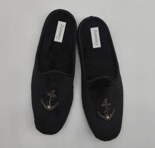 Тапочки Jaimies KARL mule HOMME MOTIF черные фото 2