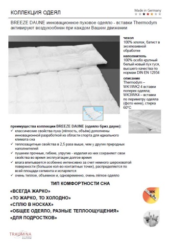 Одеяло Traumina BREEZE DAUNE Всесезонное (WK2) фото 6