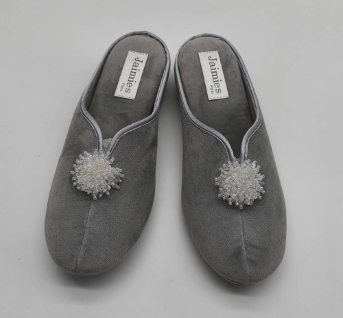 Тапочки Jaimies NATHALIE mule ECLAT DE LUNE grey серые фото 6
