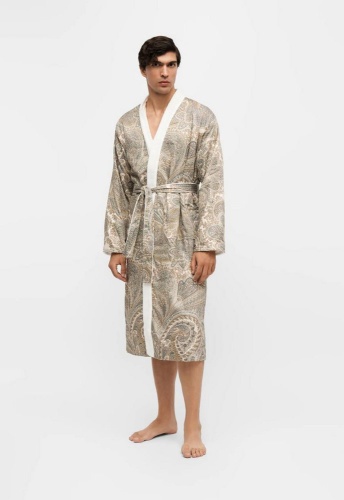 Халат Etro GIANO DOUBLE 99KA513 X0820 stampa beige бежевый Халат Etro GIANO DOUBLE 99KA513 X0820 stampa beige бежевый