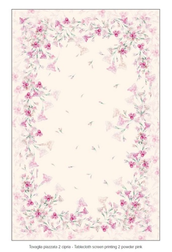 Скатерть Blumarine IRIS 170х270 цвет 02 powder pink розовая Артикул: 94178 DolceNoce фото 2