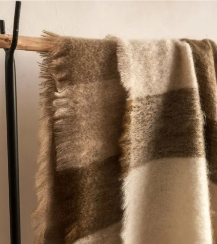 Плед Brun De Vian-Tiran MOHAIR CARREAUX PYRENEES 140х180 Артикул: 87435 DolceNoce фото 4