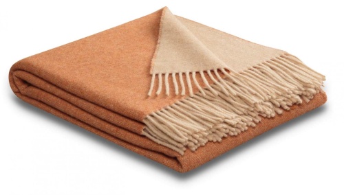 Плед Biederlack DARK VELVET (784452) henna-sand 130х170 Артикул: 79253 DolceNoce